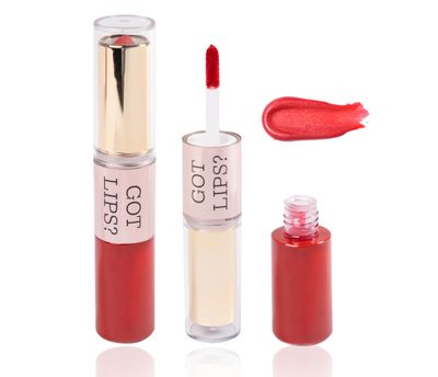 Got Lips? 2in1 Matte Lipstick &amp; Liquid Lipgloss Lipstick - Richly Pigmented, Nourishing, Hydrating, Lightweight Velvety, Kissable, Anti-Smudging, Long Lasting Coverage - (#9 Ruby Red)