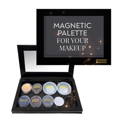 Deep Medium Z Palette Magnetic Makeup Palette, Empty Magnetic Palette, Universal Magnet makeup palette for Eyeshadows, Powders, Customizable Beauty Organizer with Clear Window