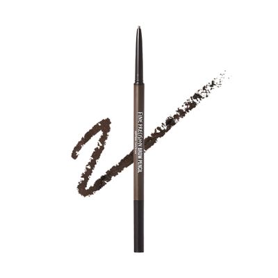 Kiss New York Professional Brow Pencil with Spoolie Brush, Ultra-Fine Precision Point Eyebrow Pencil, Dual-Sided Precise, Slim Definer, Fills Brows, Long-Lasting (Dark Brown)