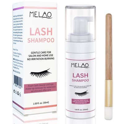 Eyelash Extension Cleanser Eyelid Foaming Cleanser Lash Foam Shampoo for Extensions, Oil, Paraben &amp; Sulfate Free,100% Safe for Natural Lashes, Non-Irritating, Perfect for Professional Salon 1.69fl.oz