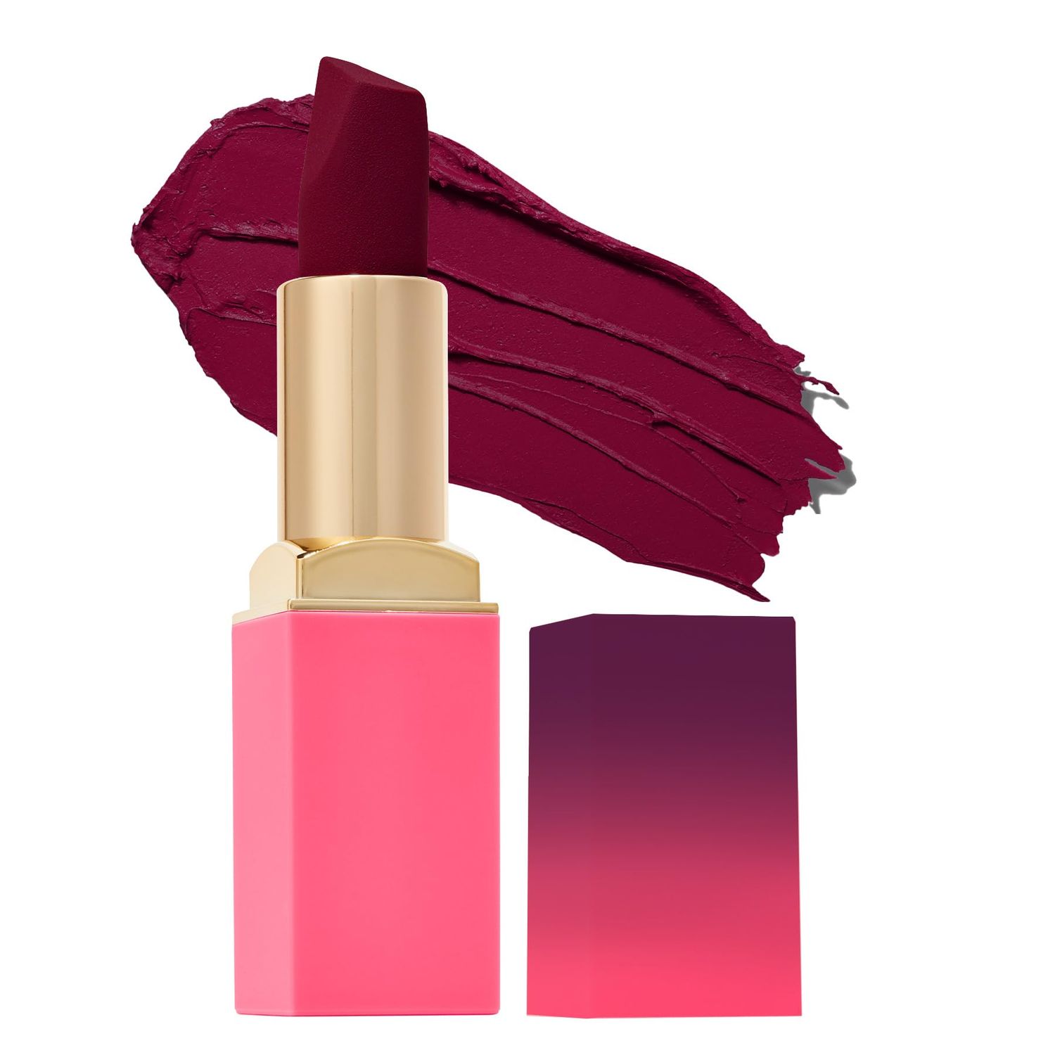 Juvia&#39;s Place Reds &amp; Berries Velvety Matte Lipsticks The Deep Reds Rude Girl - Dark Red, Soft-Matte Lipstick, Hydrating, Highly Pigmented, Creamy, Smooth, and Long-Lasting