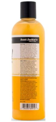 Aunt Jackie's Curls and Coils Oh So Clean Deep Moisturizing and Softening Hair Shampoo for Natural Curls, Coils and Waves, Enriched shea Butter, 12 oz