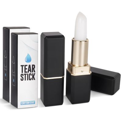 2 Pack Professional Tear Stick For Actors - Cry On Cue With Real Tears &amp; Wet Eyes - Natural Menthol Formula Designed for Auditions, Theater, Film &amp; TV - Enhance Emotions - Easy To Apply &amp; Remove