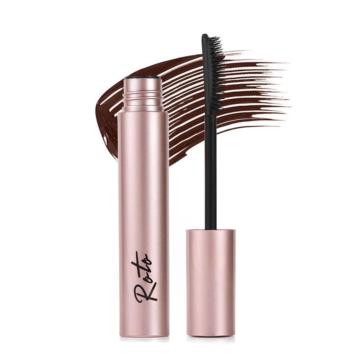 Volumizing and Lengthening Mascara,Black Mascara Waterproof,Liquid Curling Eyelash Mascara,Voluminous Tubing Mascara,Smudge Proof Fiber Mascara,No Clumping or Flaking