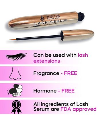 STACY LASH Lash Shampoo 100ml Eyelash Growth Serum Eye Makeup Remover Lash Serum for Eyelash Growth and ThicknessLash Cleaning Kit of Lash Cleanser Brush & Eyelash Serum to Grow Lashes
