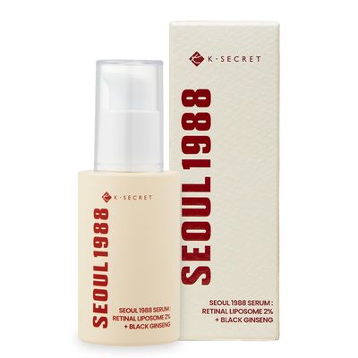K-SECRET SEOUL 1988 Retinal Serum 2% Retinal Liposome Black Ginseng Niacinamide Bakuchiol Vitamin C &amp; 3 Peptides for Wrinkle Care Anti Aging - Korean Skincare Fragrance Paraben Cruelty Free 30mL
