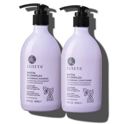 Luseta B-Complex Shampoo &amp; Conditioner Set for Hair Growth and Strengthening, Routine shampoo and Conditioner for women hair loss, Biotin Shampoo and Conditioner for Thinning Hair All Types 2 x 16.9oz