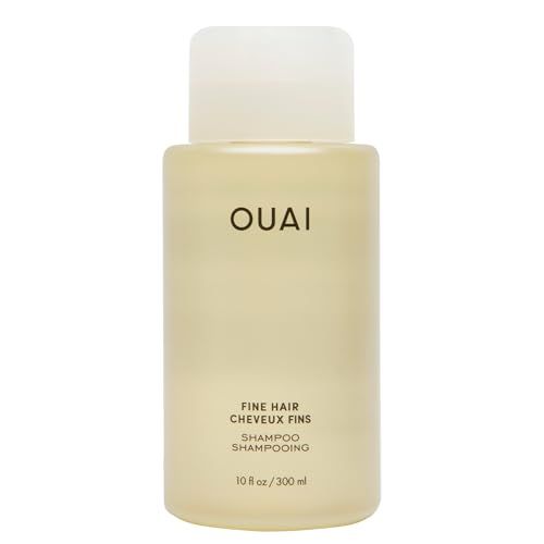 OUAI Fine Shampoo - Volumizing Shampoo with Strengthening Keratin, Biotin &amp; Chia Seed Oil for Fine Hair - Delivers Clean, Weightless Body - Paraben, Phthalate &amp; Sulfate Free Hair Care (10 Fl Oz)