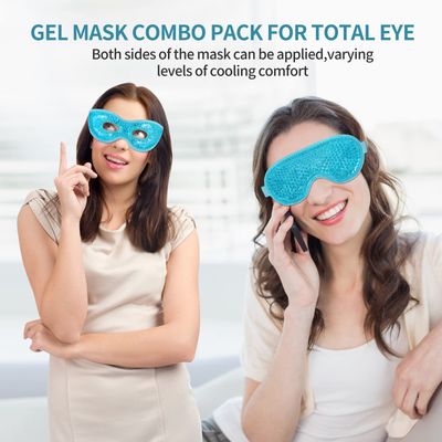 2PCS Gel Eye Mask, Reusable Hot Cold Therapy Eye Mask for Puffiness Dark CirclesEye Bags Dry EyesHeadachesMigrainesStress Relief, Cooling and Compress Eye Mask (Blue)