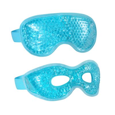 2PCS Gel Eye Mask, Reusable Hot Cold Therapy Eye Mask for Puffiness Dark CirclesEye Bags Dry EyesHeadachesMigrainesStress Relief, Cooling and Compress Eye Mask (Blue)