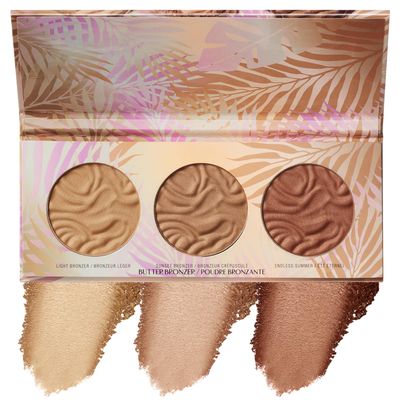 Physicians Formula Murumuru Butter Bronzer Face Makeup Palette Set, Includes Nourishing Butter Bronzer, Highlighter, Blush, Dermatologist Tested, Vegan &amp; Cruelty-Free - Endless Summer Powder