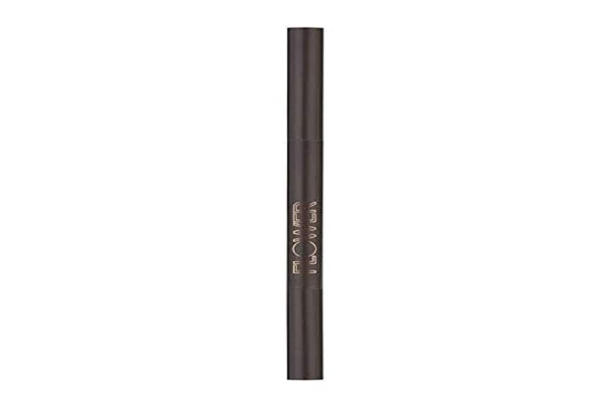 FLOWER BEAUTY Draw in the Line Eyebrow Pencil - Long-Lasting  Smudge-Resistant - Self-Sharpening  Built-In Spoolie - Dark Brunette