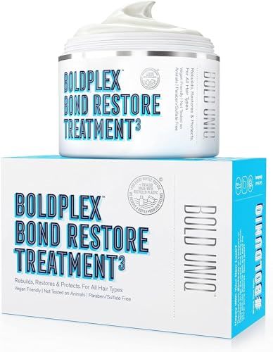 BoldPlex 3 Hair Mask - Deep Conditioner &amp; Protein Treatment for Dry, Damaged Hair - Includes Rosemary Oil for Hair Growth - Helps Repair &amp; Nourish Curly, Bleached, or Frizzy Hair - 6.76 Fl Oz
