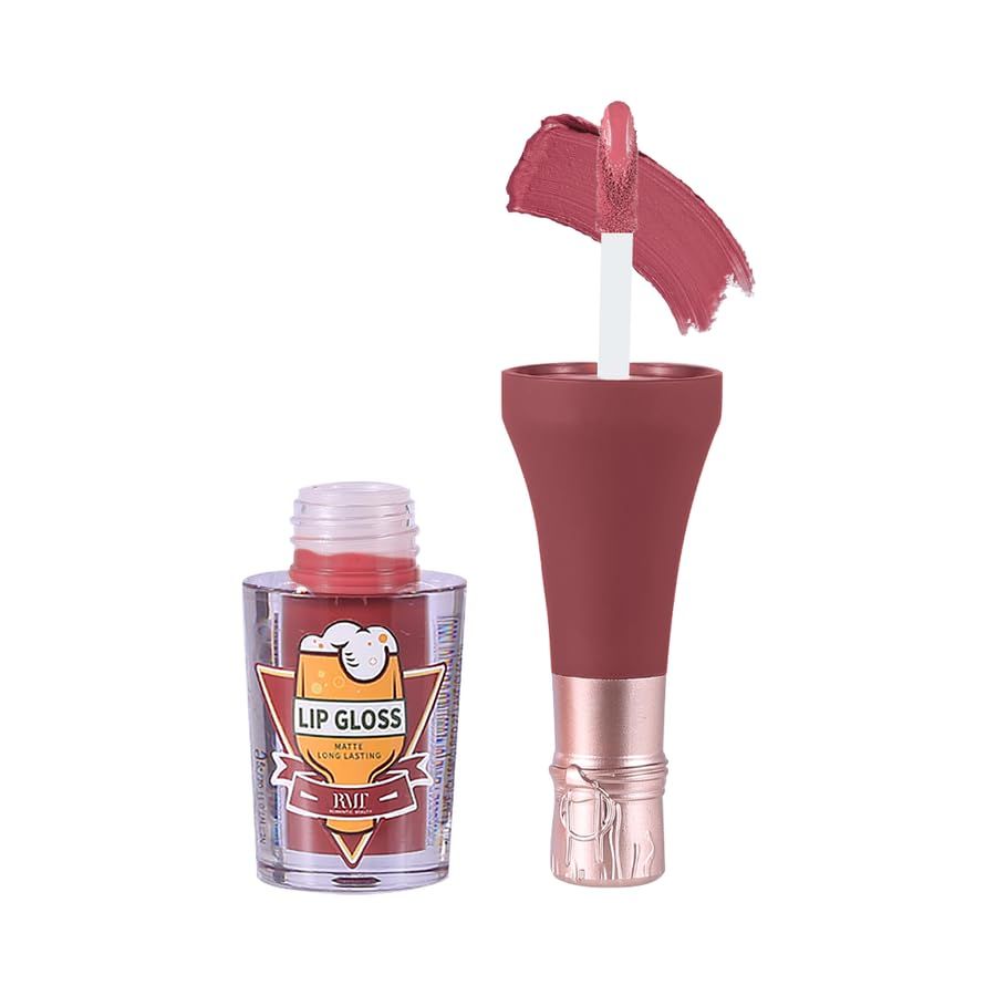 Nude Tined Long Lasting Matte Lipgloss in Bottle Shape Container (04)
