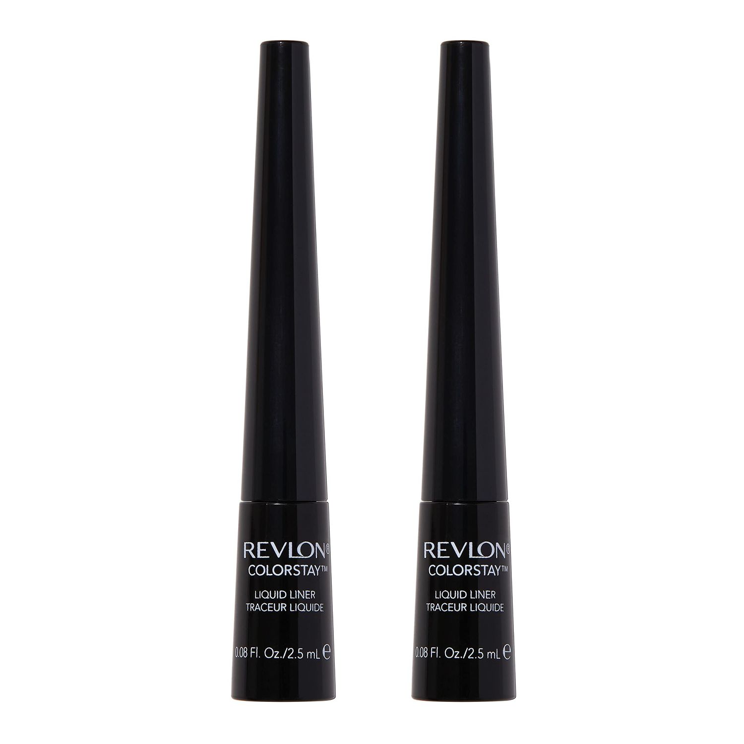 Revlon ColorStay Liquid Eyeliner, Eye Makeup Stocking Stuffers for Women, Waterproof, Smudgeproof, 251 Blackest Black, 0.08 Fl Oz (Pack of 2)