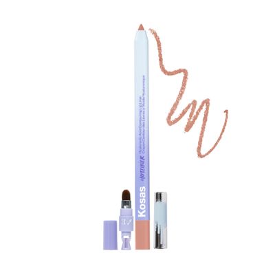 Kosas Hotliner Retractable Lip Liner Pencil with Built-In Brush &amp; Sharpener - Easy Contouring, Hydrating, Long-Lasting - Pigmented Creamy Texture for Plumping Lips - Hyaluronic Acid &amp; Konjac -100