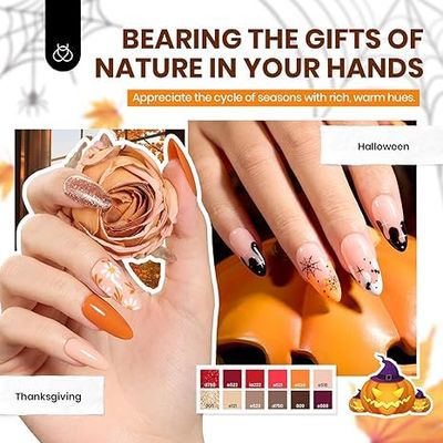 Beetles Gel Nail Polish Set, 70 PCS 60 Colors Red Green Pink Brown Blue Nude Pastel Glitter Gel Nail Polish Kit with Base Glossy & Matte Top Coat Gel Polish Manicure Spring Valentines Gifts for Women