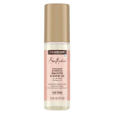 Shea Moisture Smooth &amp; Shine Oil Coconut &amp; Hibiscus for Lightweight, Luminous Shine, 3.3 oz