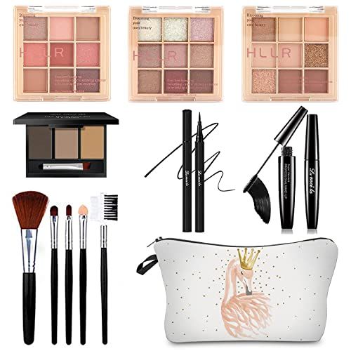 All in One Makeup Kit for Women Full Kit, Basic Cosmetics Kit for Beginner &amp; Professionals, Eye Makeup Set Tween Girl, Make Up Kits for Teenagers, Makeup Gift Set for Girls, Women &amp; Teens(Flamingo)