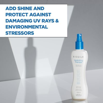 BioSilk Hydrating Therapy Pure Moisture Leave-In Spray, Replenishes Hair Moisture &amp; Protects From Frizz, Sulfate, Paraben, &amp; Cruelty-Free, 7 Oz