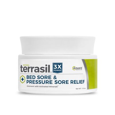 terrasil Bed Sores Treatment Cream &amp; Pressure Sores Cream - Natural Ingredients for Healing of Bed Sores, Pressure Sores, Ulcers, Wounds, 3X Action for Soothing Relief (1.5 oz jar)