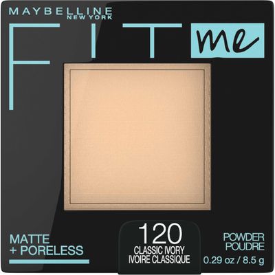 Maybelline Fit Me Matte  Poreless Pressed Face Powder Makeup &amp; Setting Powder, Classic Ivory, 1 Count