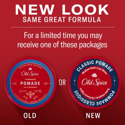 Old Spice Classic Pomade for Men Twin Pack, Medium Hold, Low Shine Hair Wax, For All Hair Types, 2.22 Oz Each (Set of 2)