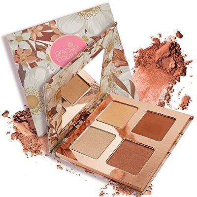 Rachel Couture 4 Color Highlighting Palette Infused with Botanical Extracts | Natural Ingredients &amp; Pure Pigments | Vegan &amp; Cruelty-Free