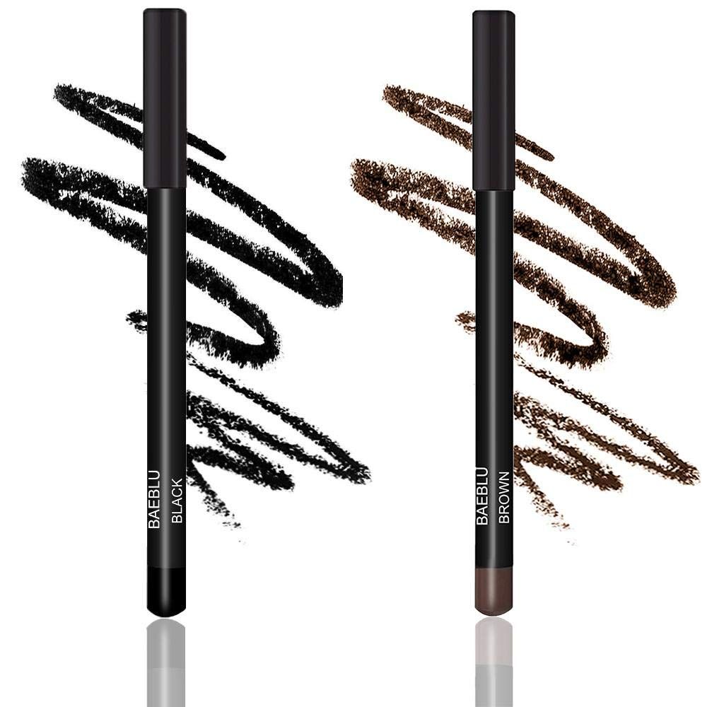 BaeBlu Natural Hypoallergenic Eyeliner Pencils, Black &amp; Brown Pack