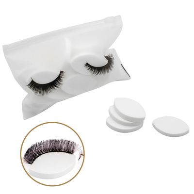 25 pcs Practice Sponges for Beginner Lash Artists | Eyelash Extension Eye Shape Sponges | Lash Extension Supplies (White)
