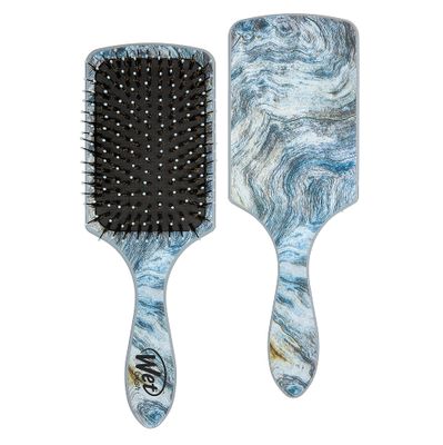 Wet Brush Paddle Shine Enhancer with Argan Oil, Distressed Wood - Ultra-Soft IntelliFlex Detangling Bristles with Boar Bristles For A Smooth &amp; Shiny Finish - Pain-Free Hair Brush For Women &amp; Men