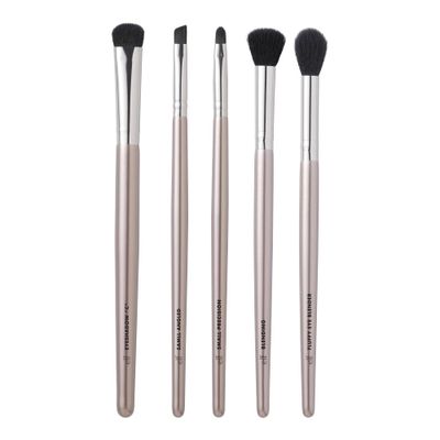 e.l.f. Smoky Eye Brush Kit, Synthetic, 5Piece Set (82021) (Brush Handle Color May Vary)