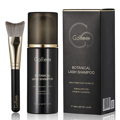 Lash Shampoo -100 ML Eyelash Shampoo Eyelash Extension Cleanser for Lash Extensions with Brush Eyelash Wash for Extensions &amp; Natural LashesParaben &amp; Sulfate Free Safe Makeup Remover