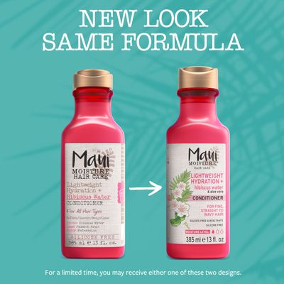 Maui Moisture Lightweight Hydration  Hibiscus Water Conditioner for Daily Moisture, No Sulfates, 13 fl oz