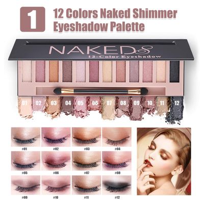 All in One Makeup Kit, Includes 12 Colors Naked Eyeshadow Palette, 5Pcs Makeup Brushes, Waterproof Eyeliner Pencils, Eyebrow Powder and Quicksand Cosmetic Bag, Gift Set for Women, Girls &amp; Teens