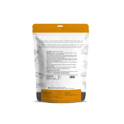 Just Jaivik Henna Powder (Lawsonia Inermis) for Hair - 100% Natural, USDA Certified Organic by OneCert Asia, No Chemicals or Additives, 227 Gms 0.5 LB 8 Oz
