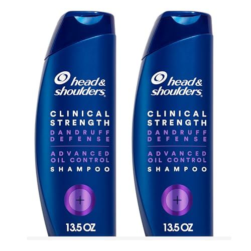Head &amp; Shoulders Clinical Dandruff Shampoo Twin Pack, Prescription Strength, Oil &amp; Flake Control, Seborrheic Dermatitis Relief, Citrus, 13.5 Fl Oz Each (Set of 2)