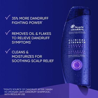 Head &amp; Shoulders Clinical Dandruff Shampoo Twin Pack, Prescription Strength, Oil &amp; Flake Control, Seborrheic Dermatitis Relief, Citrus, 13.5 Fl Oz Each (Set of 2)