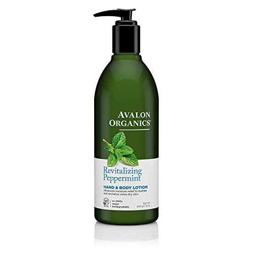 Avalon Organics Hand &amp; Body Lotion, Revitalizing Peppermint, 12 Oz