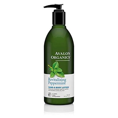 Avalon Organics Hand &amp; Body Lotion, Revitalizing Peppermint, 12 Oz