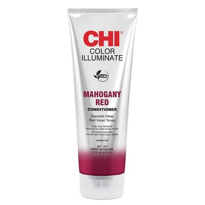 CHI Color Illuminate Conditioner, Helps Maintain Fresh Color In Natural &amp; Color-treated Hair, Sulfate, Paraben, &amp; Cruelty-Free, Mahogany Red, 8.5 Oz
