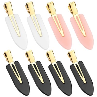 Flat Hair Makeup Clips No Crease No Bend For Styling Sectioning, 8Pcs Duck Bill Cute Small Hair Clip For Women Teen Girls Bangs Thin Hair Framar Clips