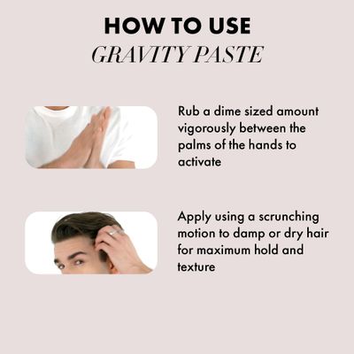 Hanz de Fuko Gravity Paste - Premium Mens Hair Styling Paste - High Hold, Medium Shine - 2 oz.