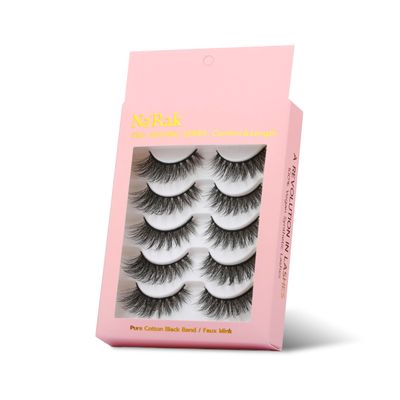 NaRak&#39;s False Eyelashes - Feel Natural Series COMFORT &amp; LENGTH Design. 5 Pairs of Faux Mink Lashes - Comfortable and More Subtle Style Designed for Everyday Wear To Enhances Your Natural Lashes