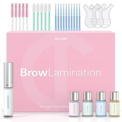 Brow Lamination Kit by CICI | Professional Instant DIY Eyebrow Lamination Lift Kit with Keratin Conditioning for Fuller, Thicker, Beautiful Brows | Easy to Use &amp; Long Lasting Results