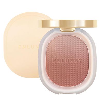 Lilyloria Matte Finish Blush Long-wear Blendable Powder Blusher Pink Shade with Mirror Cheeks Olive complexion, 04 Apricot Coral