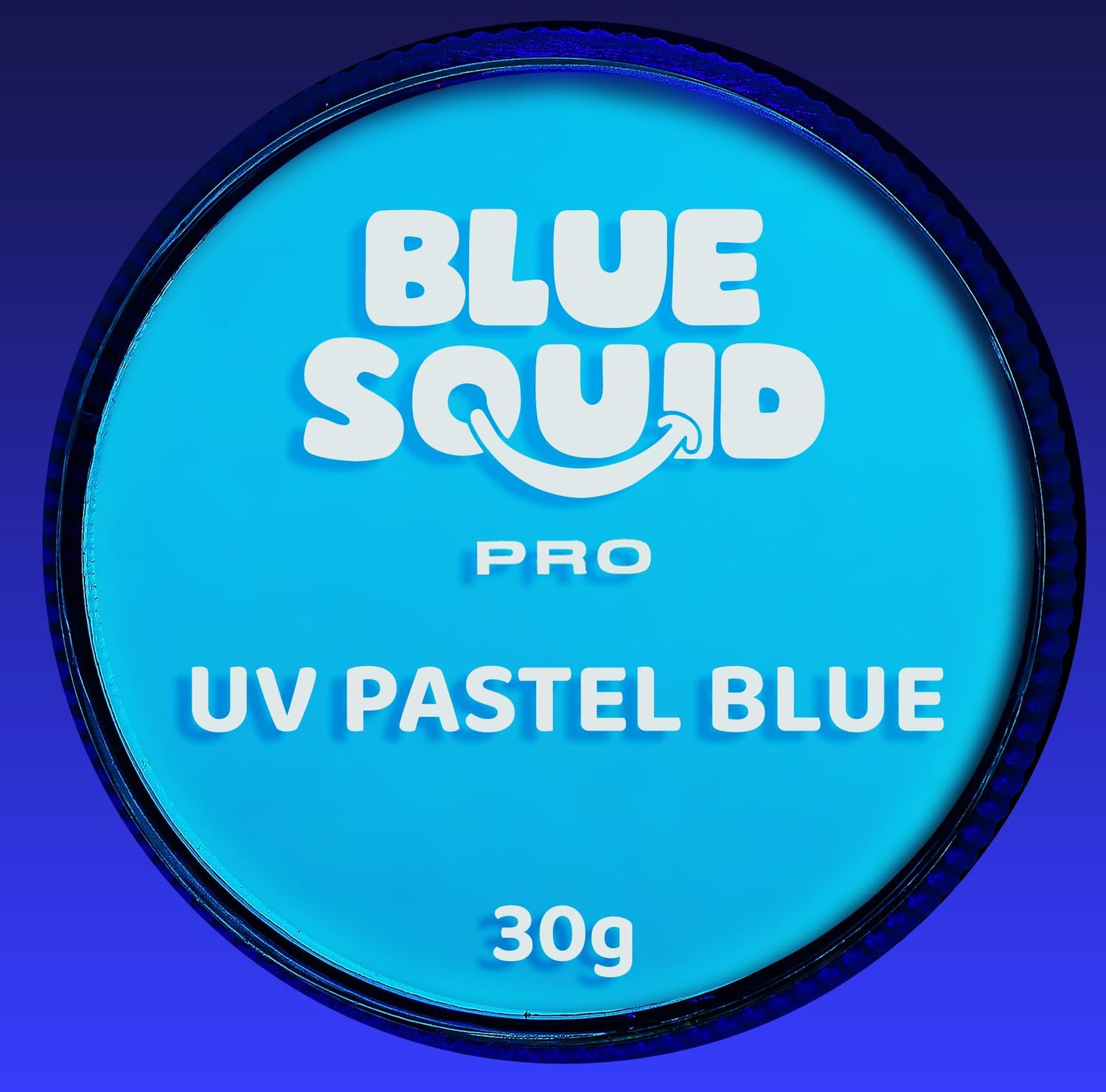 Blue Squid PRO Face Paint - Professional Water Based Single Cake Facepaint &amp; Body Paints - SFX Makeup, Kids Adults Face Painting for Costume, Halloween, Cosplay - Ultraviolet Blue 30g  1oz