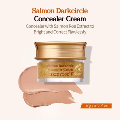 SKINFOOD Salmon Dark Circle Concealer Cream #2 - Concealer for Dark Circles - Under Eye Concealer for Dark Spots and Wrinkles - Full Coverage Under Eye Concealer - 0.35 Oz10 g (Salmon Beige)