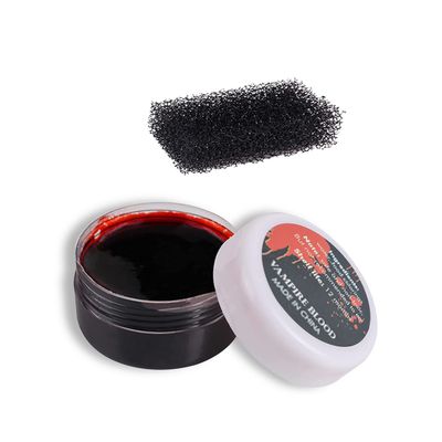 Fake Blood Gel Kit with Stipple Sponge,Halloween SFX Makeup Fake Blood,Fake Wound,Zombie,Vampire and Monster Dress Up Cosplay (Fake Blood Gel 30g1.06 oz)