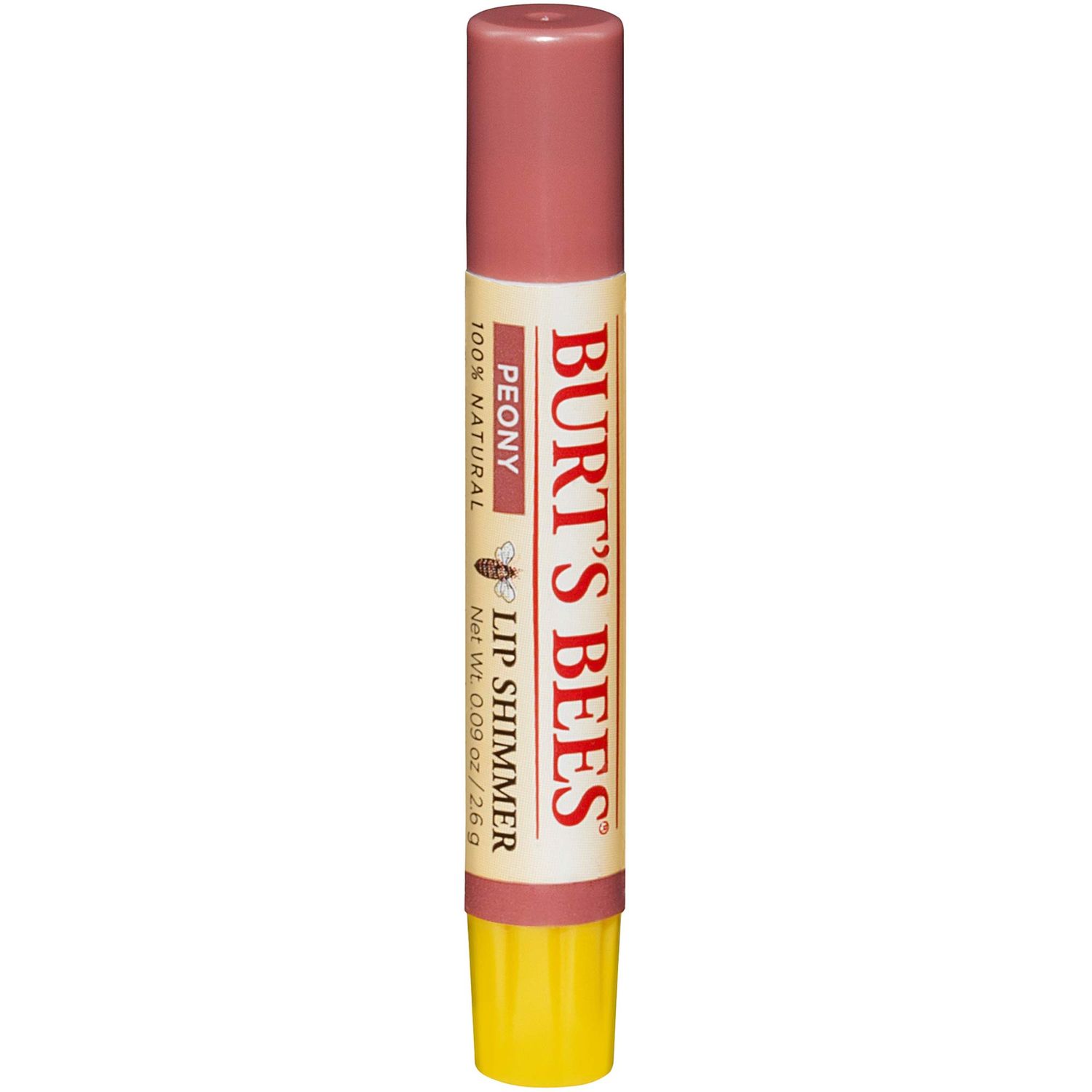 Burt&#39;s Bee&#39;s Lip Shimmer, Peony - 0.09 Ounces each (Value Pack of 4)